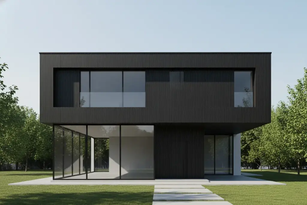 Revestimiento De Pared Wpc Exterior Co-extrusion Negro 219x26x2900mm
