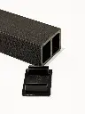 Tapa perfil WPC exterior Negro