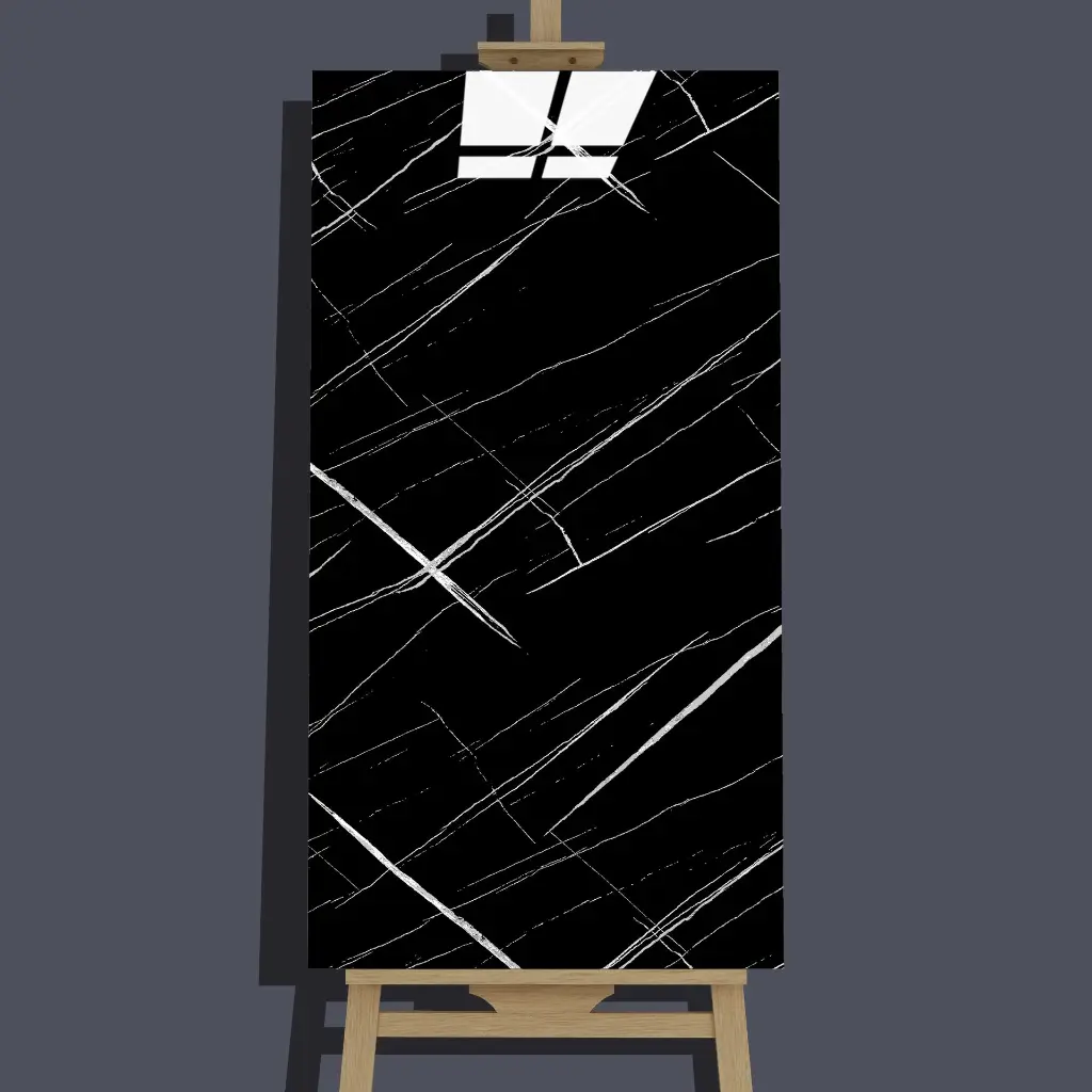 Placa Autoadhesiva Negro Marquina 120X300CM 2.3MM 