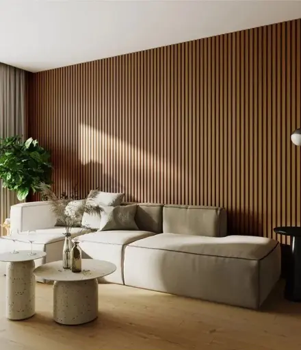 [WT038] Revestimiento de Pared Roble 0.46 m2 tira 159x2900x23