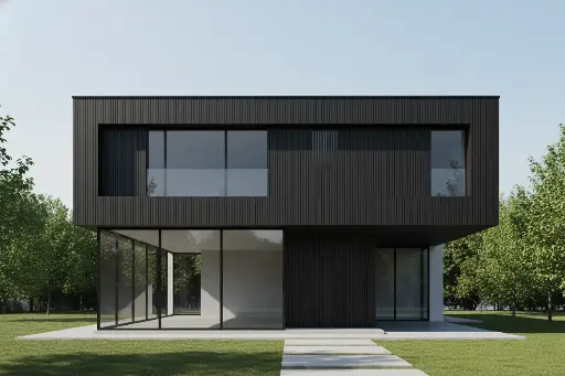 [AL-GK219-26F01] Revestimiento De Pared Wpc Exterior Co-extrusion Negro