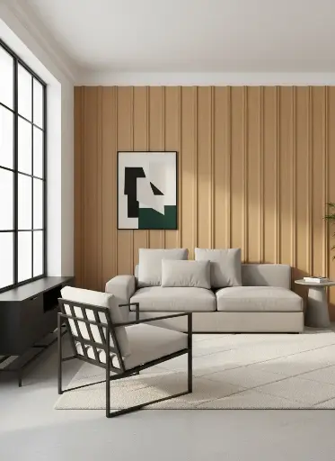 [BW1625196-10] Revestimiento de Pared Halfpipe Bamboo 0.4785 m2 tira 165x2900x25