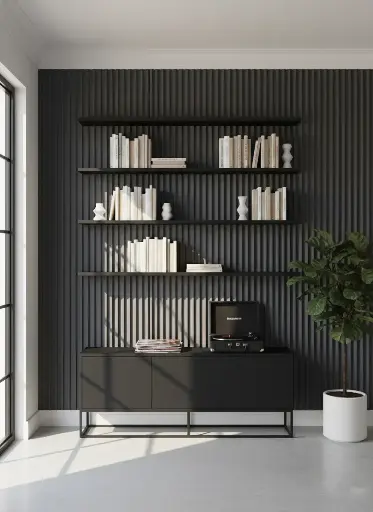 [BW21014FS12] Revestimiento de Pared Batman Gris 0.609 m2 tira 210x2900x14