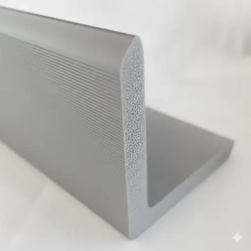 [AL-GS50-50A04B] Esquinero de Terminación en L  Exterior Co-Extruded Gris 49.5x56x2900mm